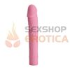 Estimulador con forma de pene y 10 velocidades de vibracion
